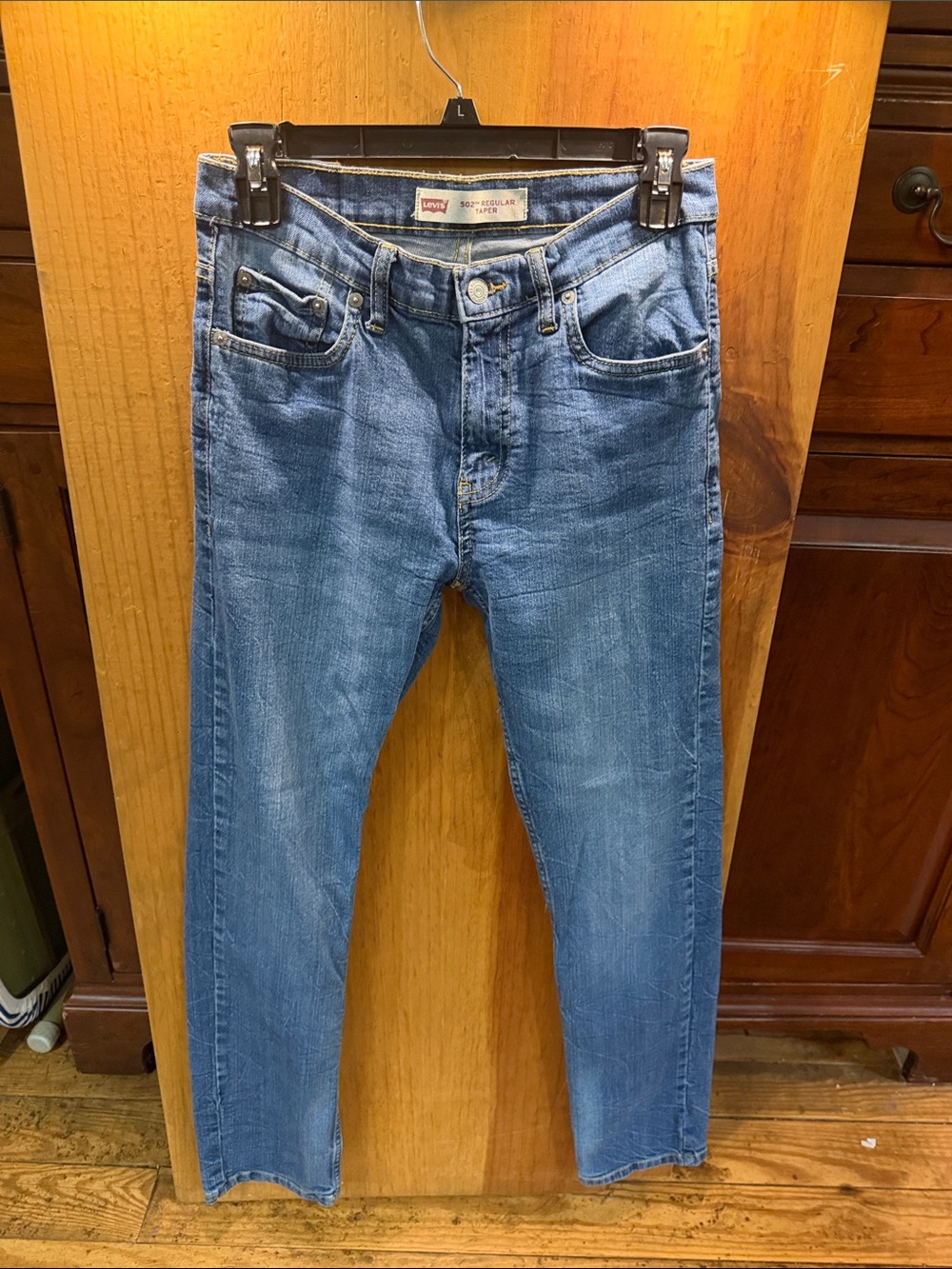 Levi's Blue Denim Jeans with Yellow Stitching